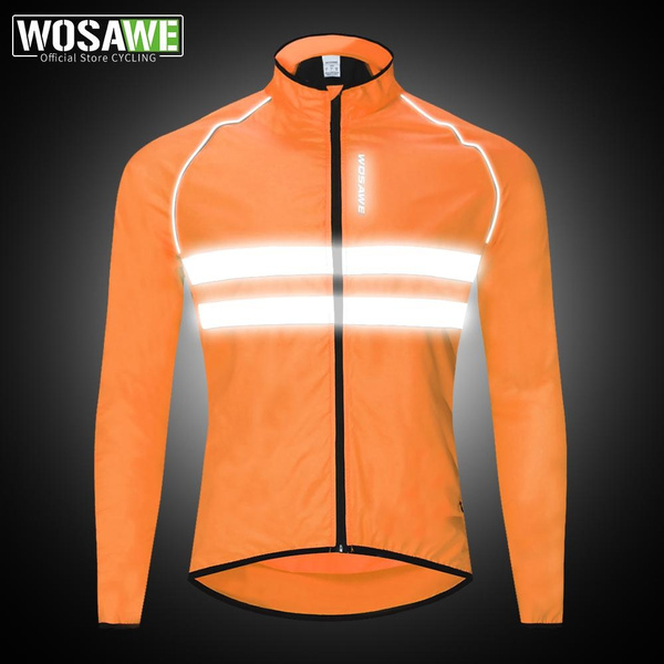 WOSAWE Men s Bike Cycling Jacket Windproof Reflective Rain Coat