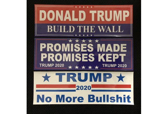 10PCS Donald Trump For President 2020 Bumper Sticker No More Bullshit 