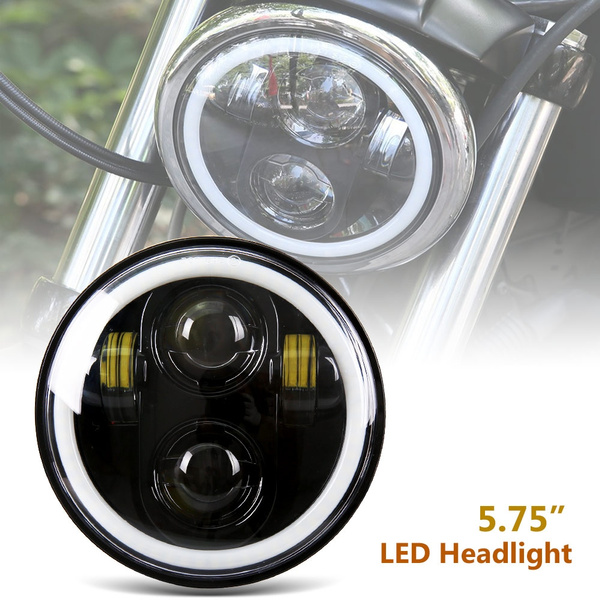 IRONWALLS 5.75" LED Projector Headlight – Harley Dyna Softail Sportster, DRL, DOT