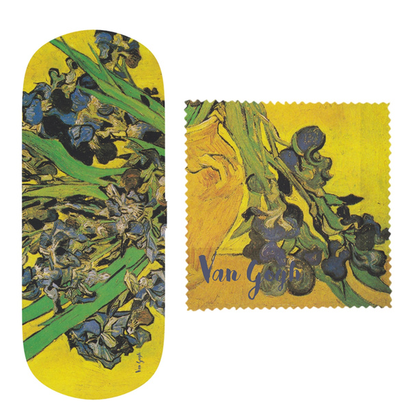 Les Tresors De Lily [Q9273] - Brilleetui 'Vincent Van Gogh' (Iriserne på baggrund) - 16x6x3,6 cm | Brilleetui 'Vincent Van Gogh' (Iriserne på gul baggrund) - 16x6x3,6 cm. | Brillenetui