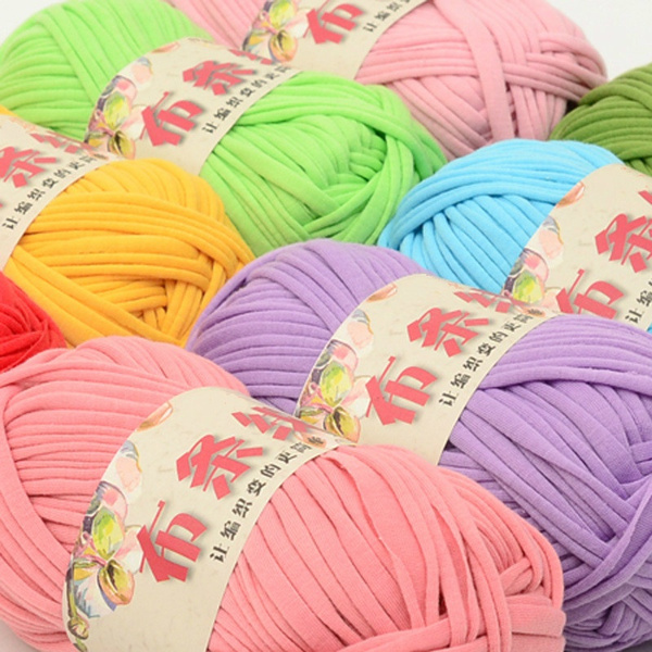 100g/Ball Cloth Line Hand Woven Mat Wool Hand Crochet Yarn DIY Cloth Strip  Bag Line Thick Yarn Sewing & Knitting Supplies