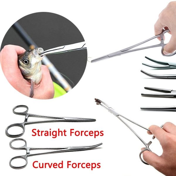 Stainless Steel Locking Straight Tip Forceps 5" Fishing Fly Tying Hobby Tool 