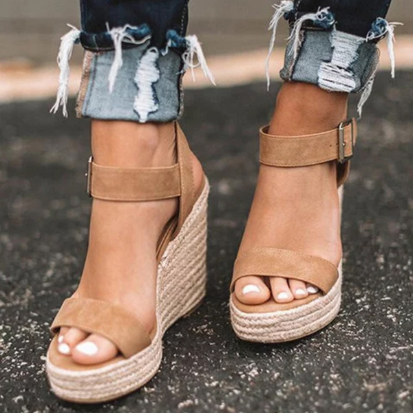 buckle espadrille sandals
