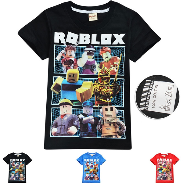 2019 Summer Children Clothing Boy And Girls T Shirt Cartoon Fireman Roblox Short Sleeve Kids Tee Wish - roblox kids clothes