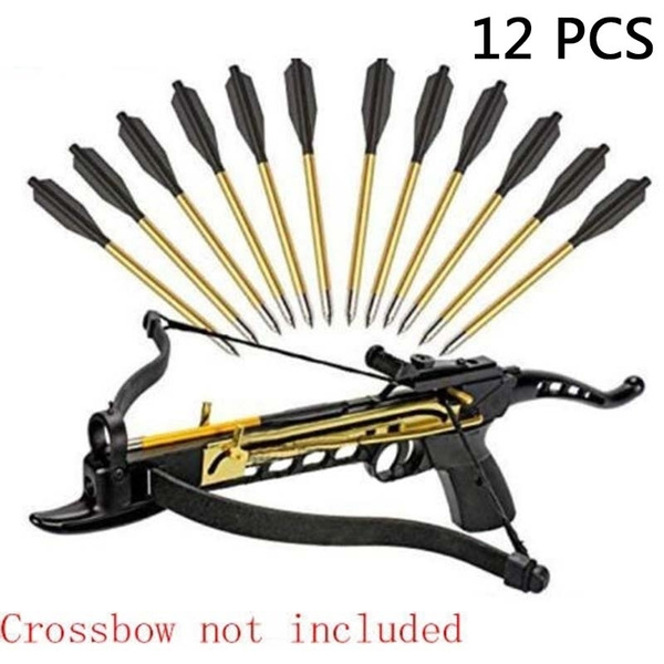 12X Hunting ALUMINUM METAL BOLTS ARROWS FOR 50 & 80 lb CROSSBOW ARCHERY XBOW