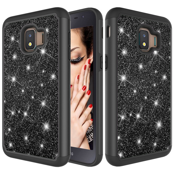 Capa Galaxy J2 Core, capa Galaxy J2 Dash, capa J2 Pure, capa blindada de  proteção à prova de choque Bling Glitter | Wish