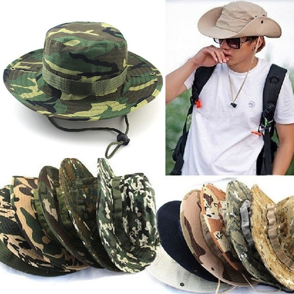 Casual Unisex Camouflage Bucket Hat 