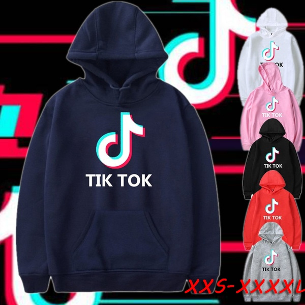 TIK TOK Logo Printing Men Women Casual Sports Hoodie Hip Hop Streetwear