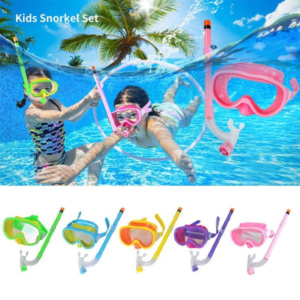 Swimming Goggles Semi-Dry Snorkel Equipment For Boy Children Snorkel Set Kids 