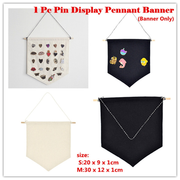 1 Pc Pin Display Pennant Banner Enamel Lapel Pin Badge Plain Blank Canvas  Pennant Banner Flag