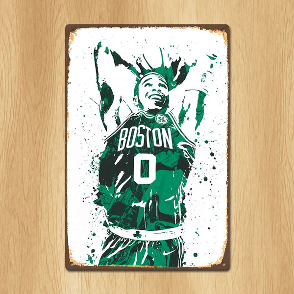 Jayson Tatum Celtics Basketball Vintage Retro Metal Tin Sign Metal Sign