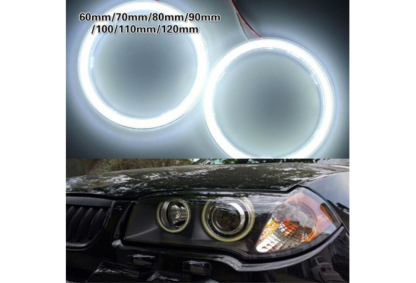 Suneducationgroup.com White Cob Smd Angel Eyes Car Led Fog Light Ring Drl Headlight Lamp Decoration Bl Motors Car Parts