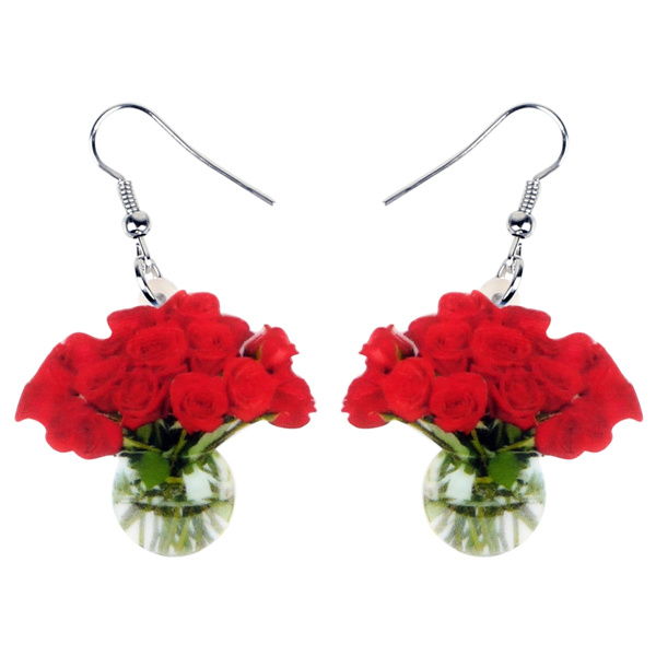 flower vase earrings