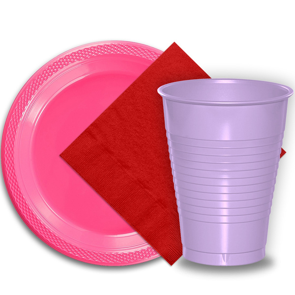 Bright Pink 12oz Plastic Cups | 50ct