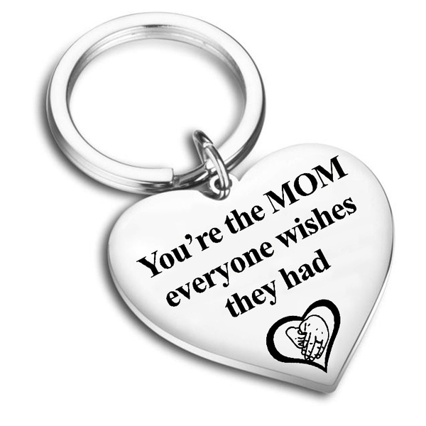 Mum Keyring Mother Gifts from Son Mother's Day Gift Mother Keychain Mom Gifts from Son Heart Keychain Birthday Gift Style 02-Mother Son