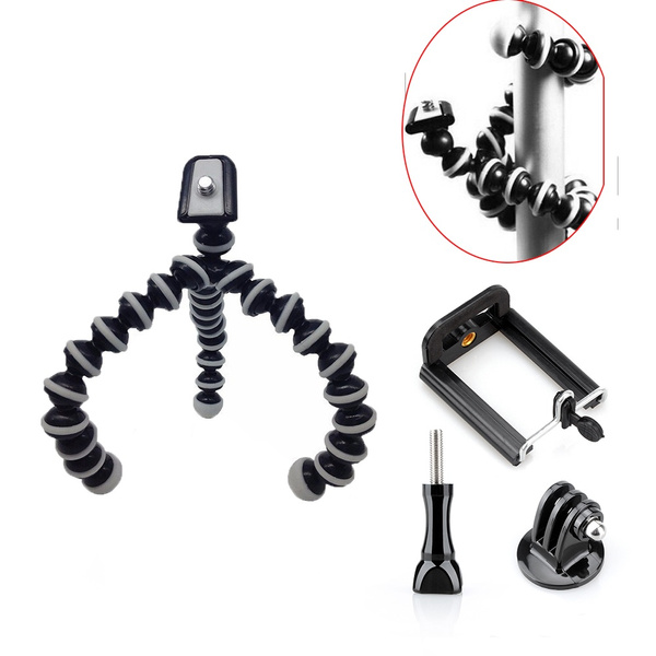 Mini Gorillapod Flexible Tripod with GoPro Mount & Gopro Mount Adapter ...