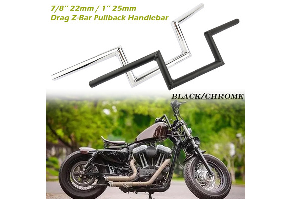 Areyourshop Motorcycle 7//8 Z Handlebar Drag Bars For Honda Yamaha Suzuki Chopper Bobber