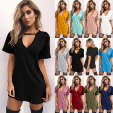 Summer, Plus Size, Halter, Sleeve