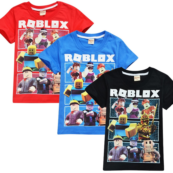 Roblox Printed Children Clothing High Quality 6 13 Years Old Summer T Shirts Boys And Girls Fashion Tracksuits Kids Tops Casual Tops Wish - roblox summer shirt