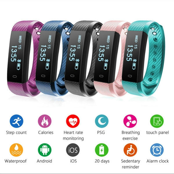 Smart Watch Bracelet Fitness Tracker Step Counter Pedometer Calorie Heart  Rate