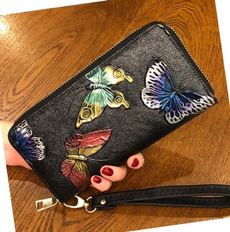 butterfly, leather, Rose, purses