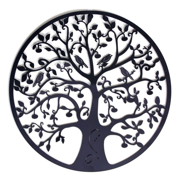 60x60cm Tree Of Life Metal Hanging Wall Art Round Sculpture Garden Decor Wish - Large Tree Of Life Metal Wall Art 60x60cm Tree Of Life Metal Hanging Wall Art Round Sculpture Garden Decor Wish - Large Tree Of Life Metal Wall Art