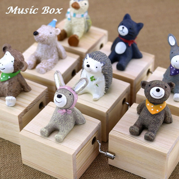 mini wooden music box