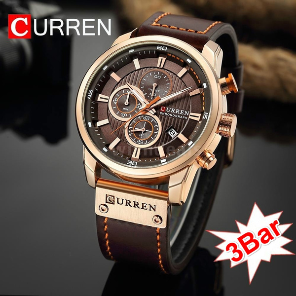 CURREN Luxury Top Brand Men Leather Fashion Casual Sports Watches