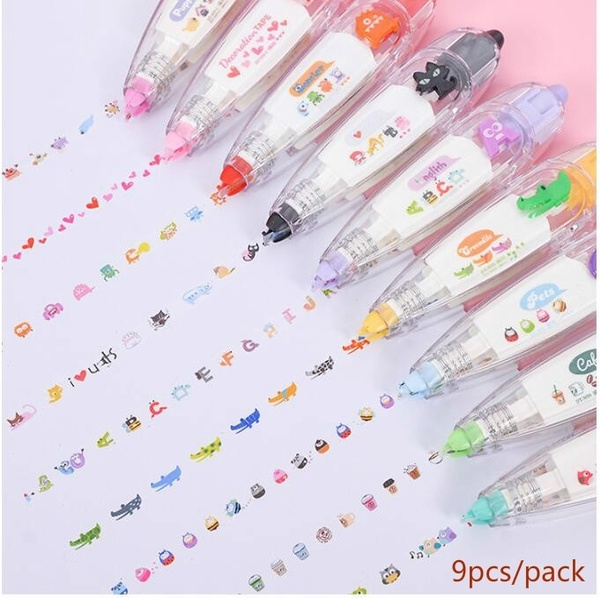 Creative Stationery Push Correction Tape Lace for Key Tags Sign Students Child 