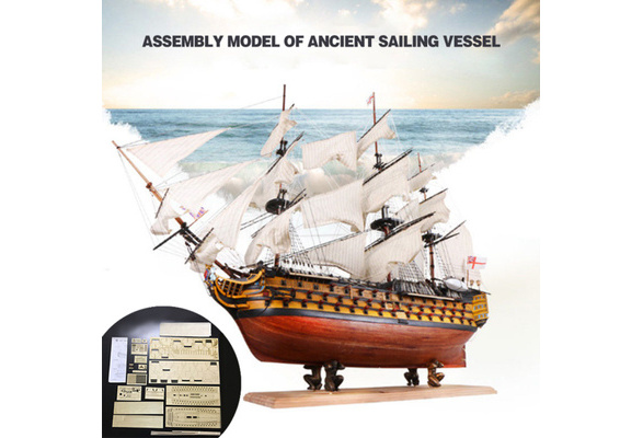 HMS Victory 21'' Wooden Sailing Boat Model DIY Kit Ship Assembly Decoration Gift 