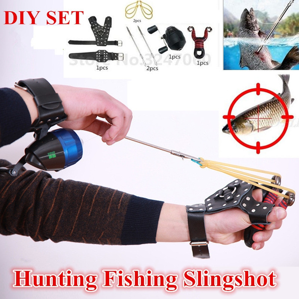 2019 New Outdoor DIY Fishing Hunting Slingshot Catapult Wristband Hand