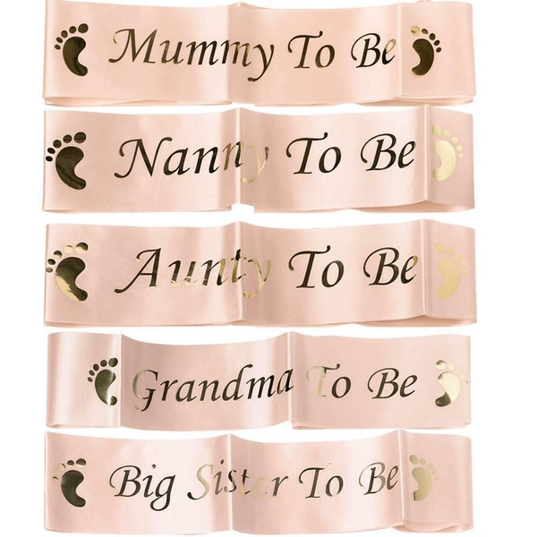 rose gold mummy to be sash