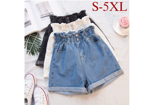 Msmsse Plus Size Shorts Summer Causal Elastic Waist Shorts for Women