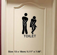 1PCS Toilet Door Stick Man/Women Wall Stickers Vinyl Decals Decoration Sign Art Fashion Decor