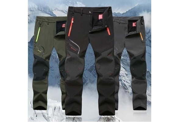 New Winter Fleece Outdoor Hiking Pants Men Camping Climbing