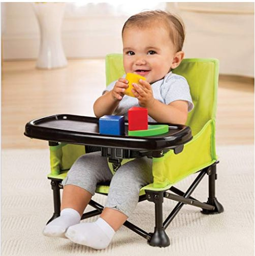 folding booster seat with tray