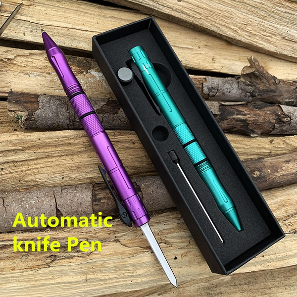 Hot Multi-function Spring Knife Tactical Pen Self-defense OTF