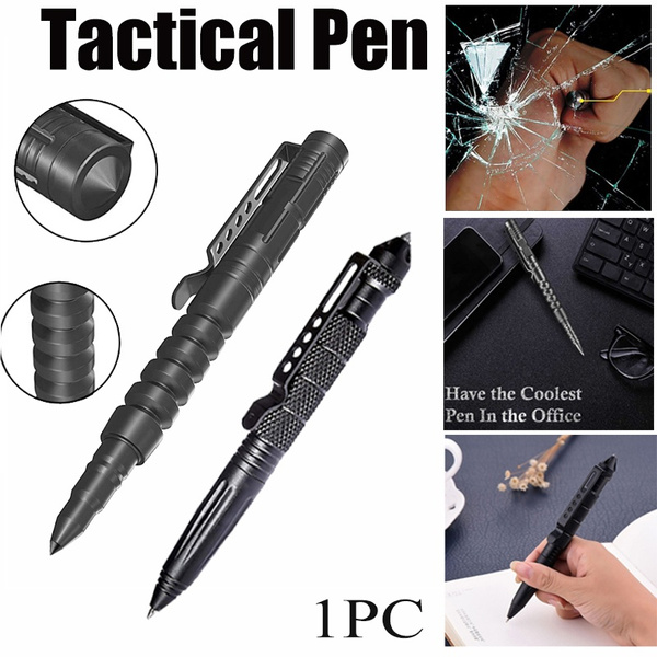 Aviation Aluminum  Tactical Pen Glass Break Tool Combat New Gray GA 