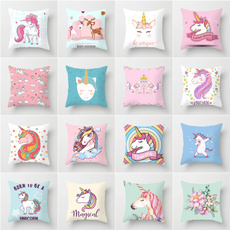 The unicorn cushion covers Decoration Print carton Polyester Throw Pillowcase kids Sofa cushion case Home Decor TPR-DJS