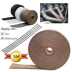 motorcycle car Incombustible Turbo MANIFOLD HEAT EXHAUST THERMAL WRAP TAPE STAINLESS TIES 1.5mm*25mm*5m