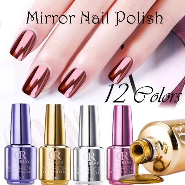 New Gorgeous Mirror Effect Nail Polish Magic Metallic Lacquer Nail Polish  Chrome Nail Art Polish Varnish Nail Polish Sf | Wish