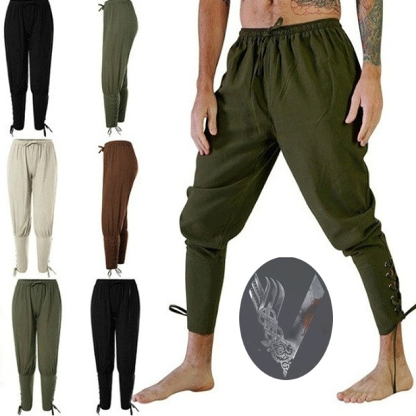 Vikings Mens Medieval Pirate Cosplay Costume Pants, Personalized  Renaissance Style Pants Fashion Pants | Wish