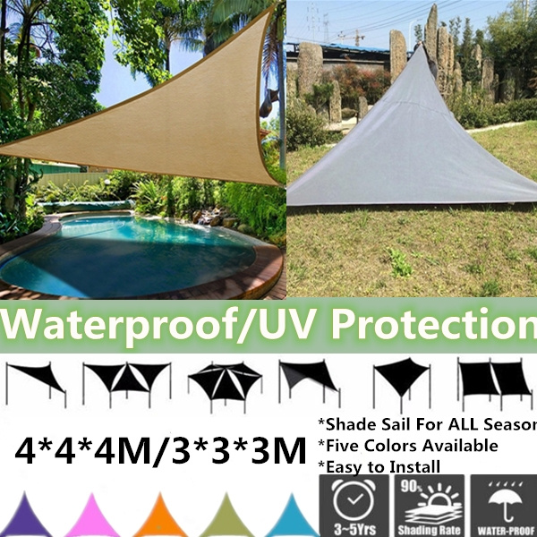 Waterproof Triangular UV Sun Shade Combination Net Triangle Sun Sail Tent 