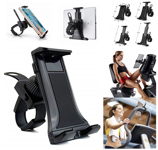 Tablet Holder for Spinning Bike,Universal iPad Mount for Indoor Gym Equipment Treadmill Exercise Bike,Adjustable 360° Swivel Bracket Stand for 7-12 Tablets and iPads