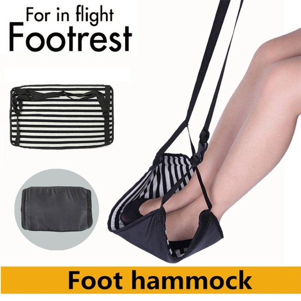 Airplane Footrest,Portable Travel Foot Sling Hammock Adjustable Height ...