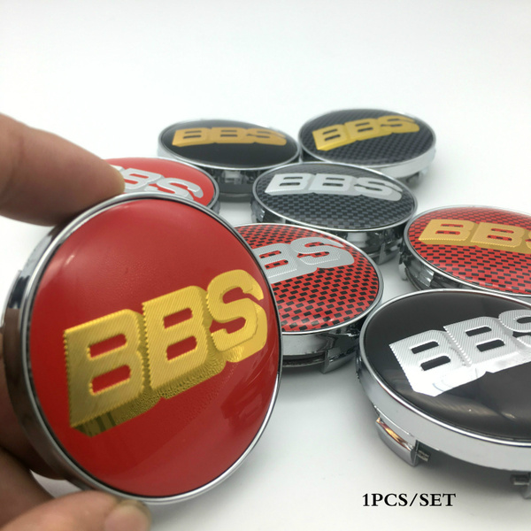 4X 56mm red center wheel center logo badge tin sticker