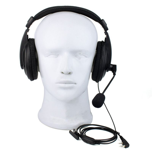 Retevis Walkie Talkie Earpiece Boom Mic Overhead Headphone with