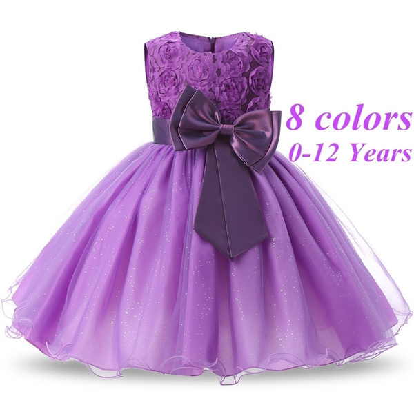girls purple party dress