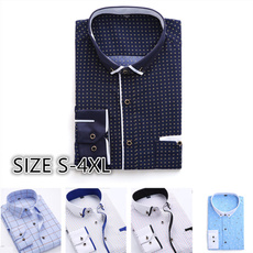 Turn-down Collar, shirts for men, Plus Size, Cotton Shirt