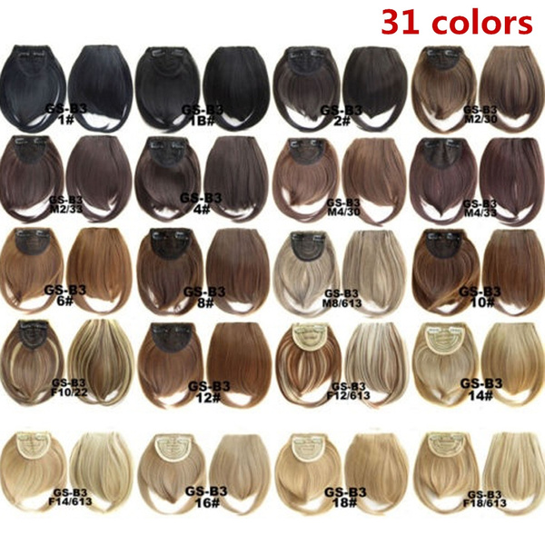Multi-color Natural Hair Extension Clip In Front Hair Bangs Fringe human  Straight Hair Front Hair Extensions Thin Neat Air Bangs Real Human Hair  Clip on Bangs Clip in Front Fringe Hairpiece |
